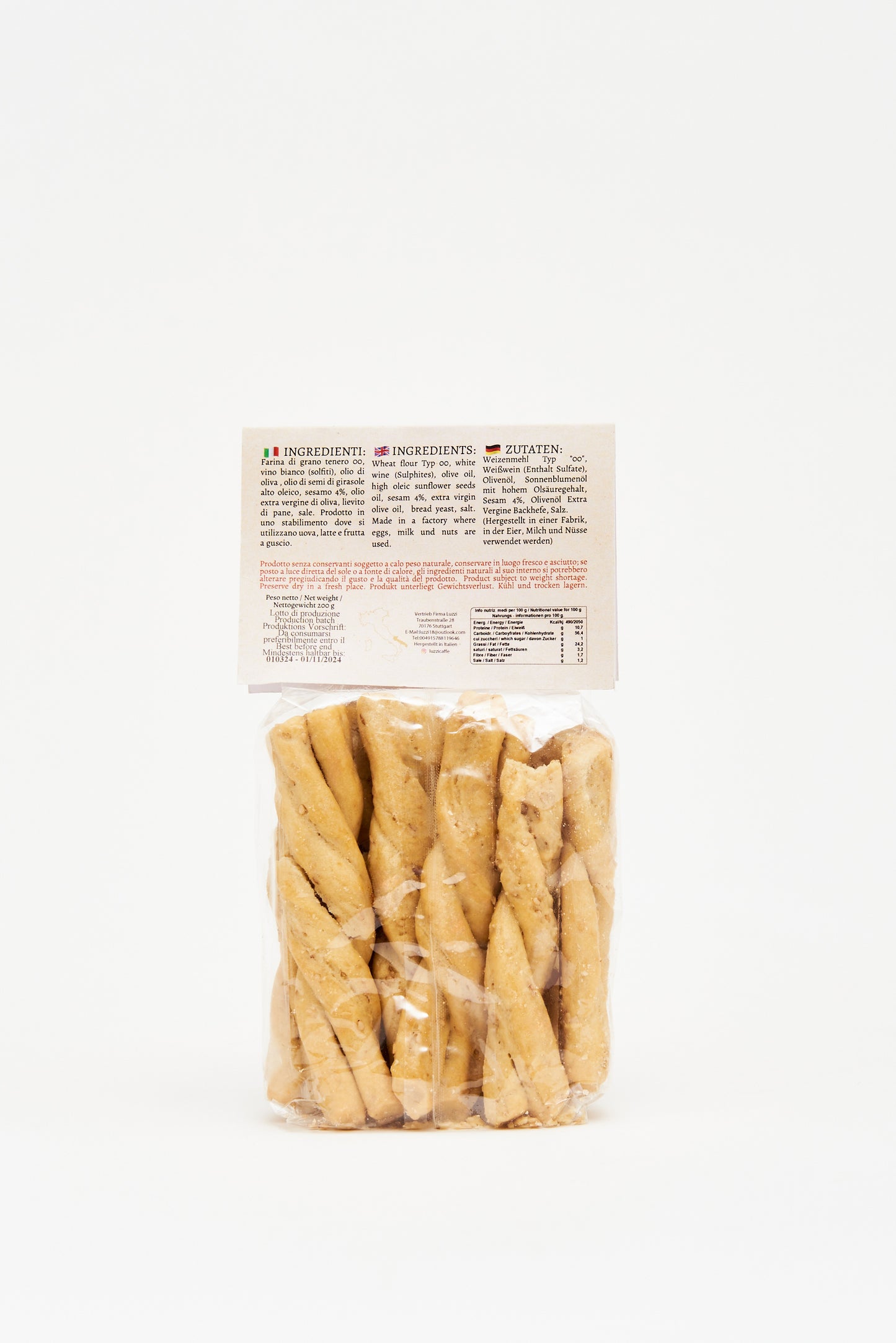 Grissini al Sesamo 200g