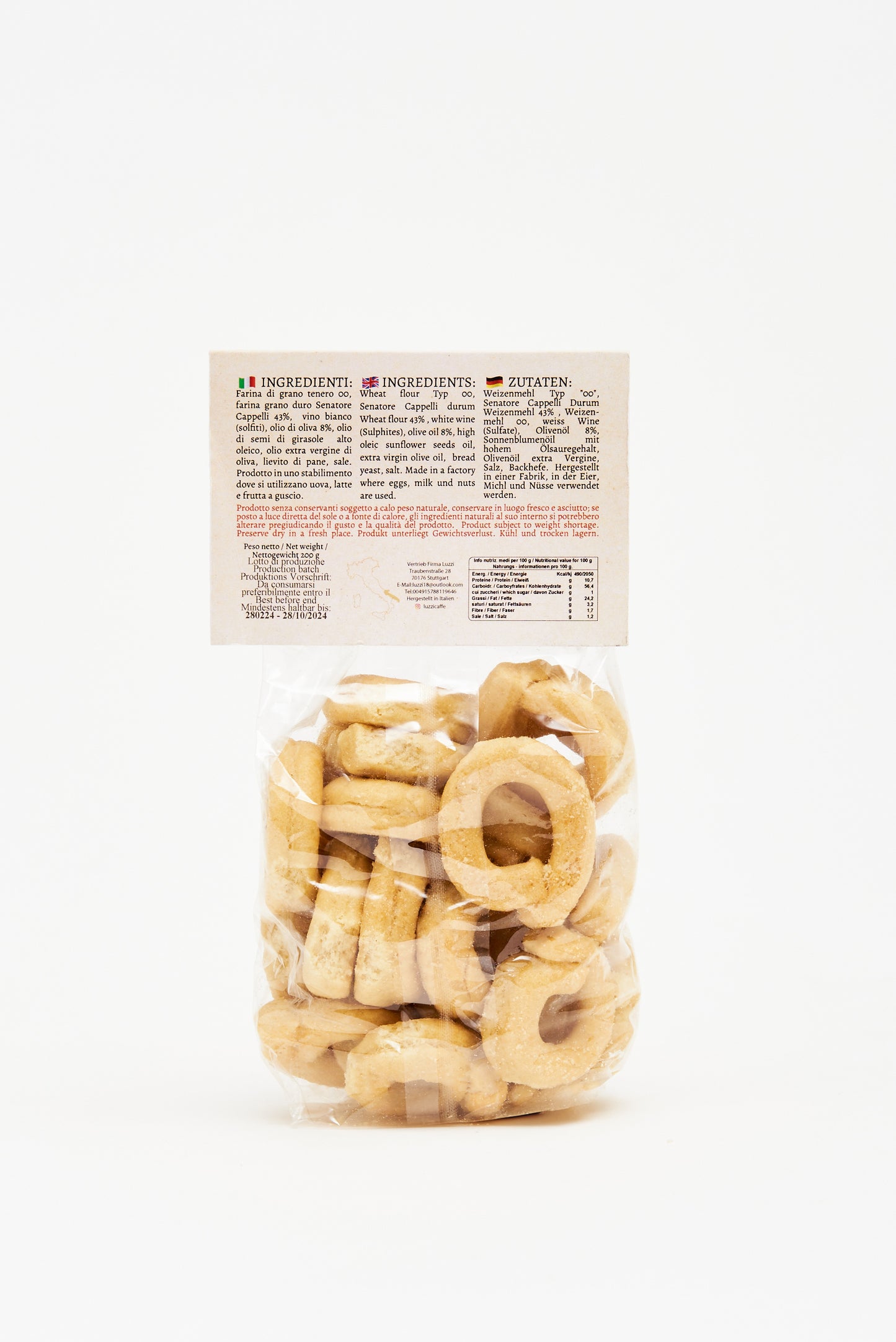 Taralli all'Olio di Oliva 200g