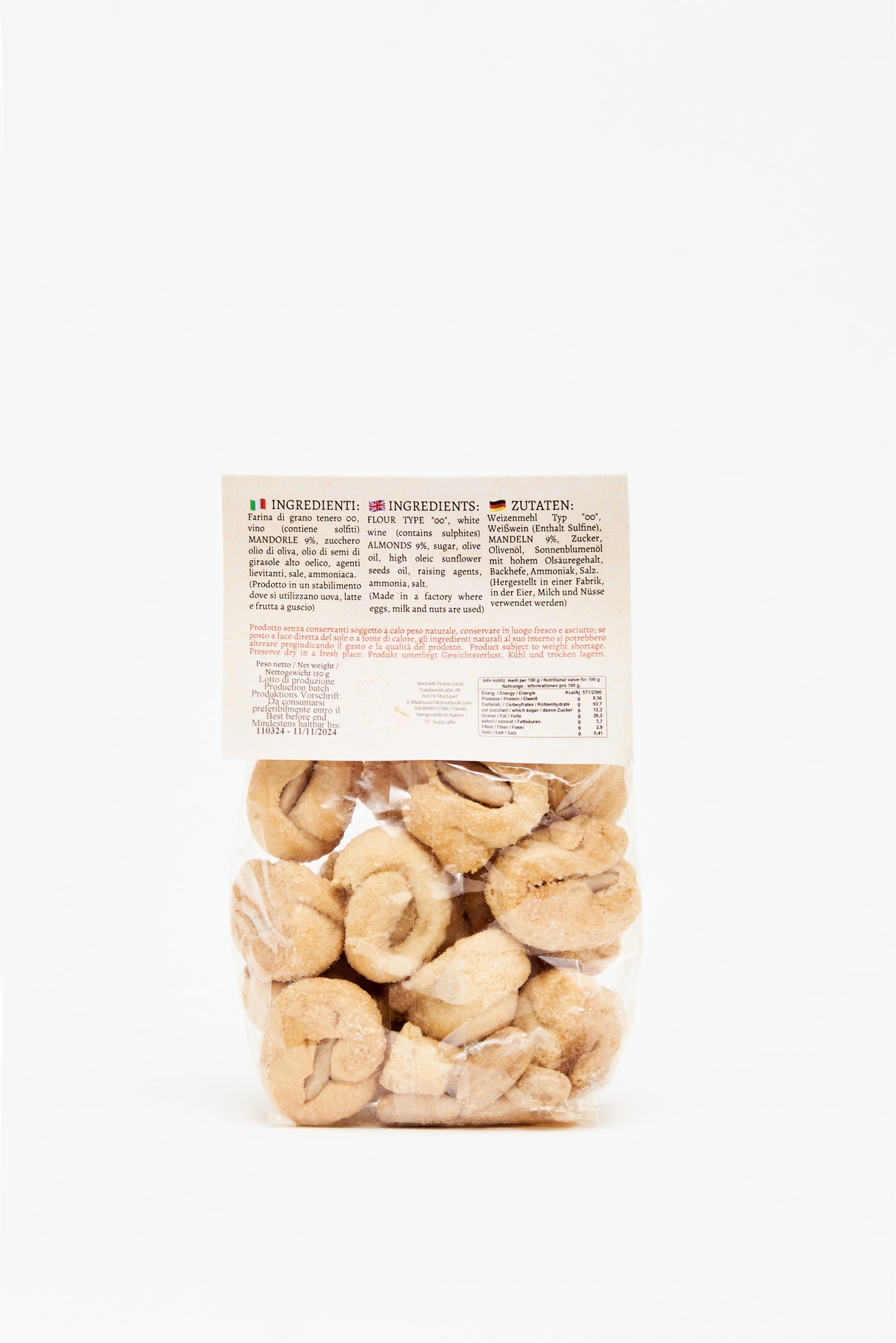 Taralli alla Mandorla 150g