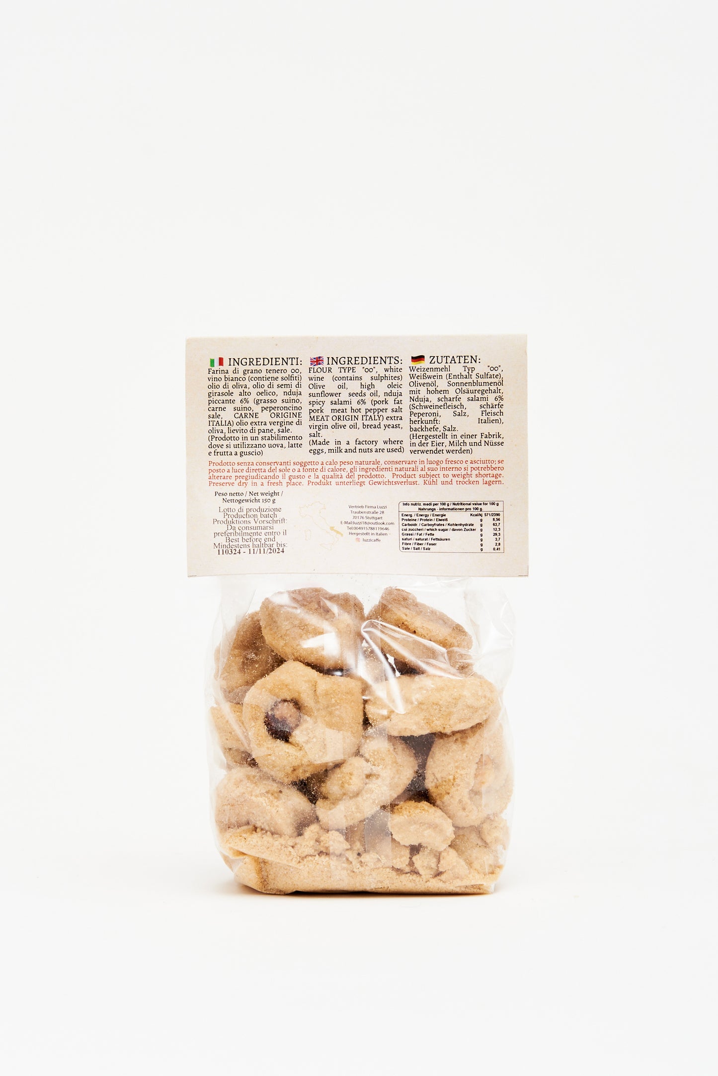 Taralli alla Nocciola 150g