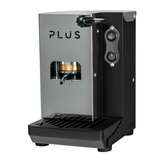 Kaffeemaschine Plus Metall und Schwarz