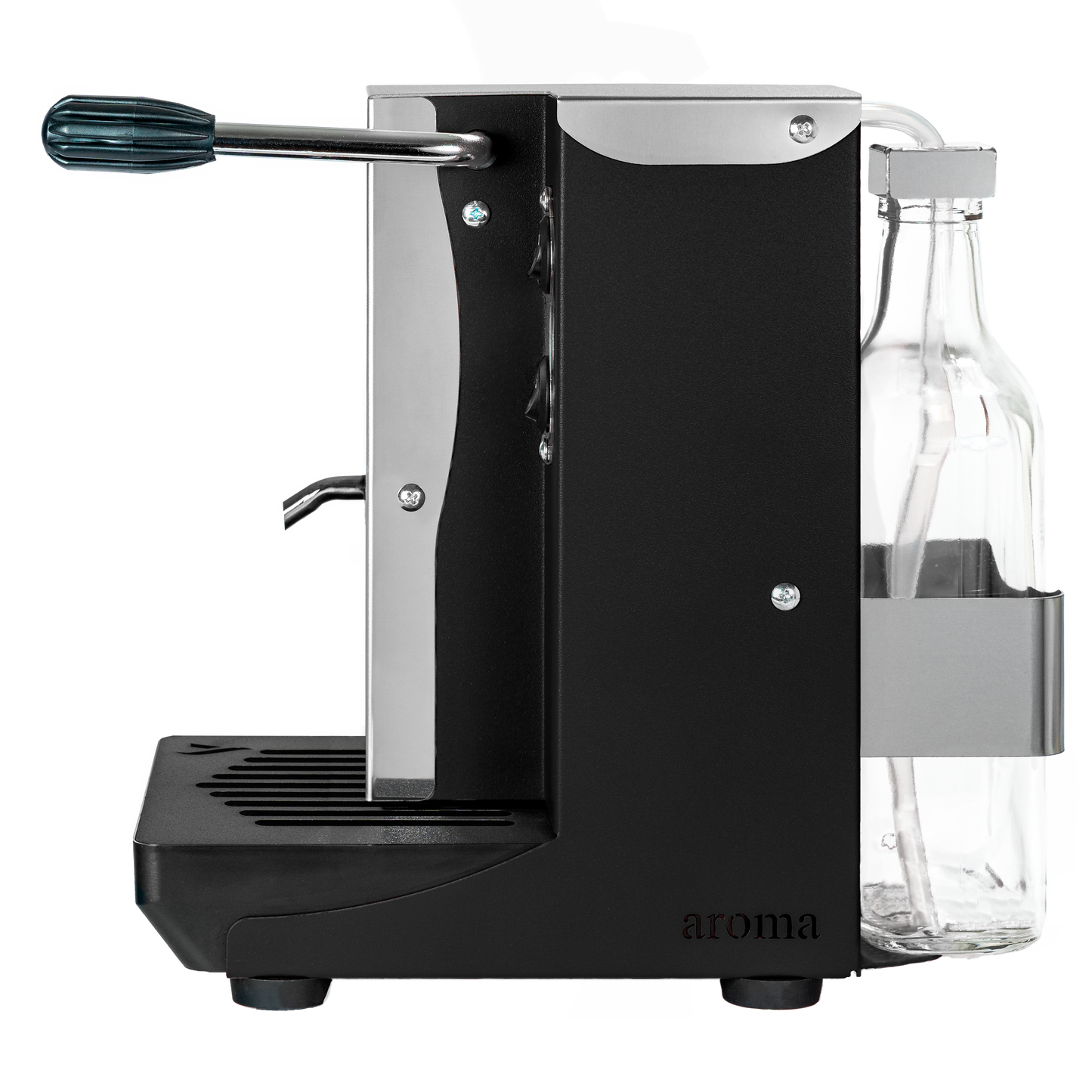 Kaffeemaschine Plus Metall und Schwarz